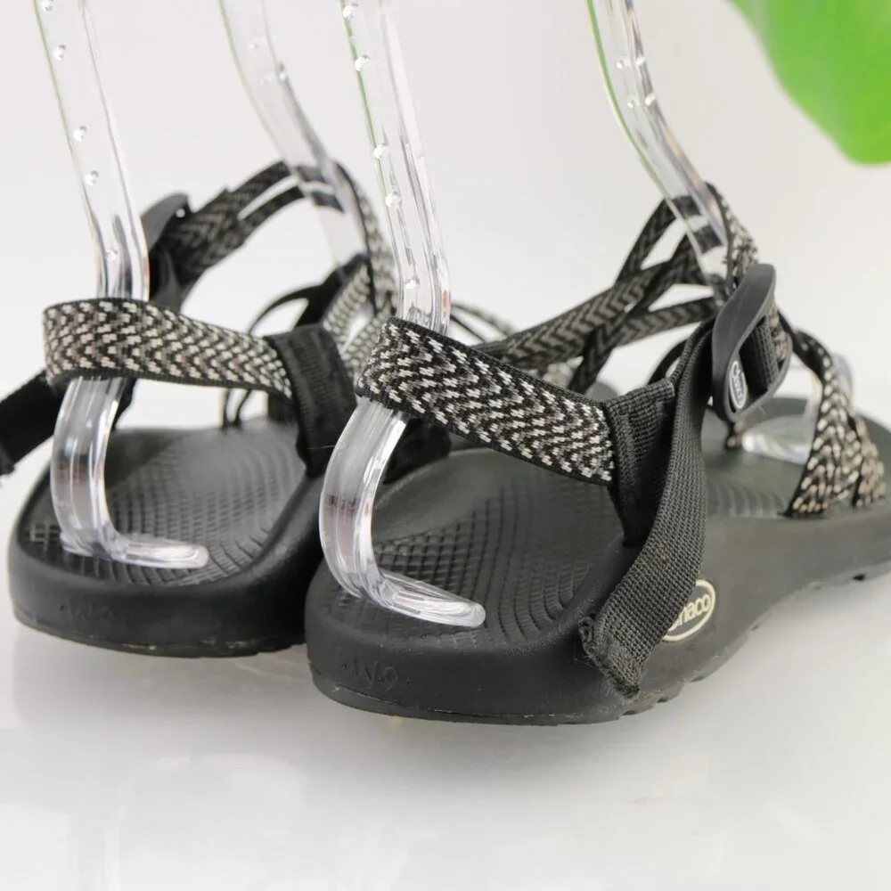 Chaco Womes ZX/2 Sandal Size 9 Black Strappy Toe Loop Adjustable Hike Trail Shoe